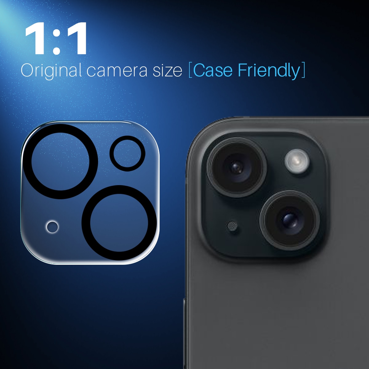 Herdet Glass Kamerabeskyttelse iPhone 15 Plus (2-pack)