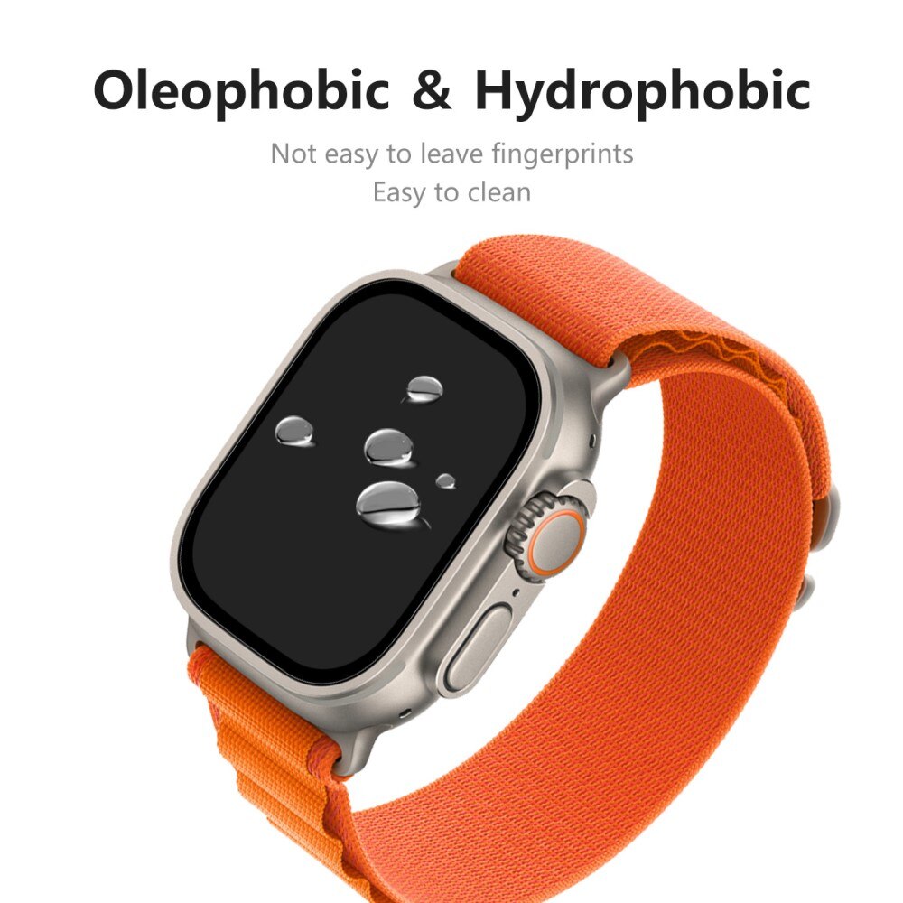 Heldekkende Skjermbeskytter Herdet Glass Apple Watch Ultra 49mm svart