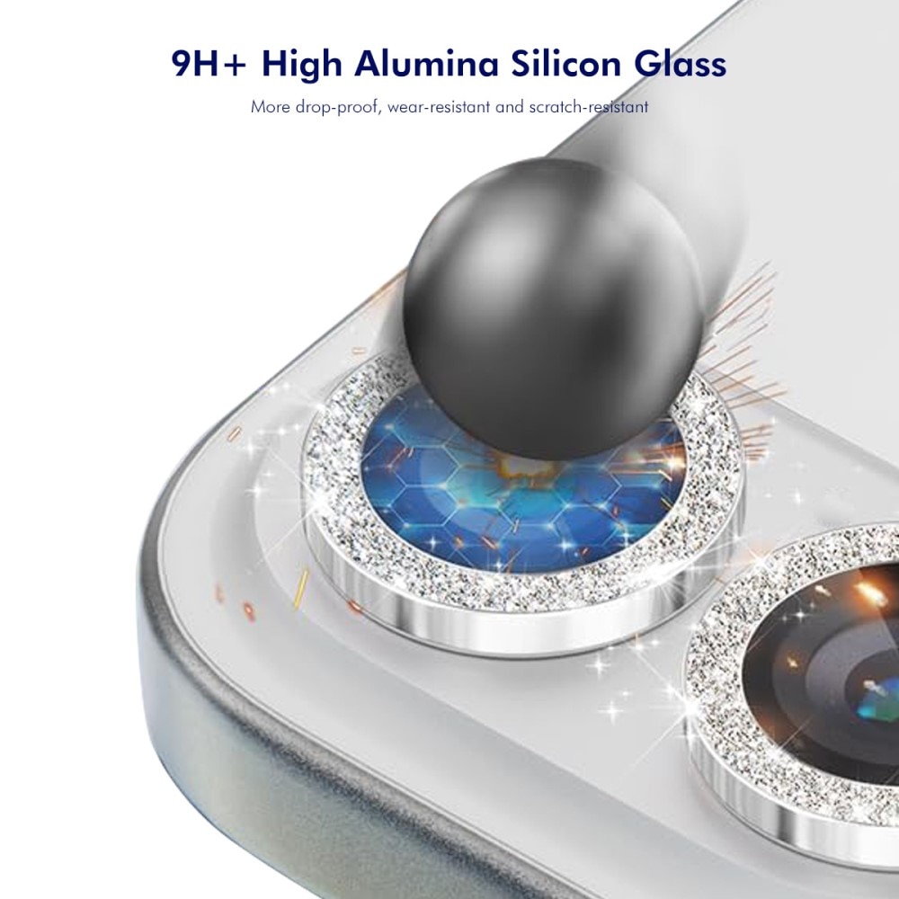 Glitter Linsebeskyttelse Aluminium Samsung Galaxy Z Flip 7 Gull