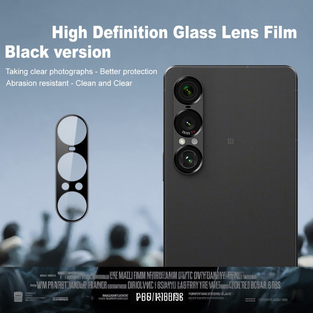 Herdet Glass Linsebeskyttelse Sony Xperia 1 VII Svart