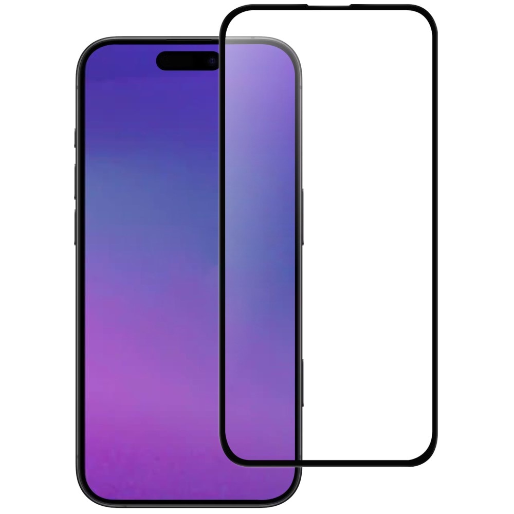 Heldekkende Skjermbeskytter Herdet Glass iPhone 17 svart