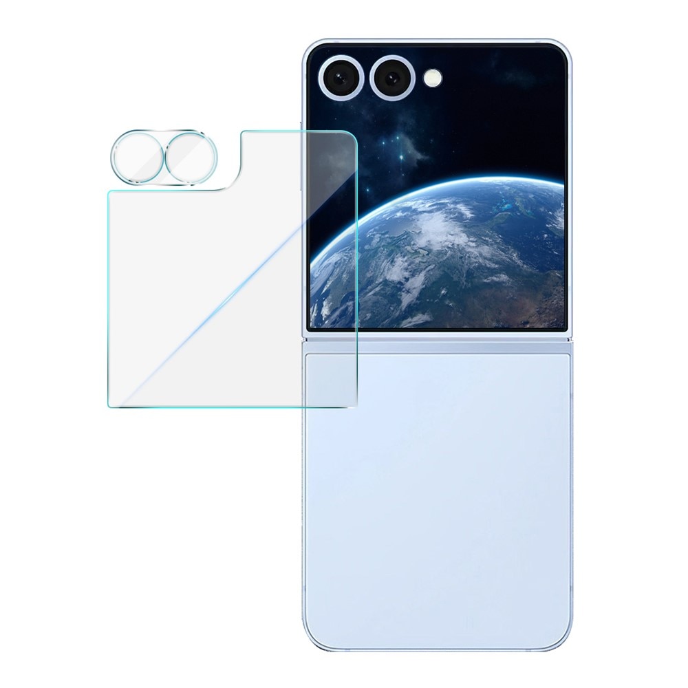 Herdet Glass Linsebeskyttelse + Skjermbeskytter Samsung Galaxy Z Flip 7 Gjennomsiktig