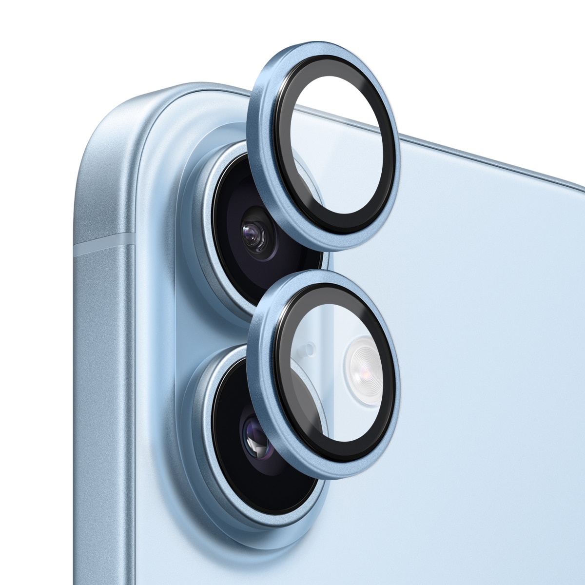 Linsebeskytter Herdet Glass Aluminium iPhone 17 Blå
