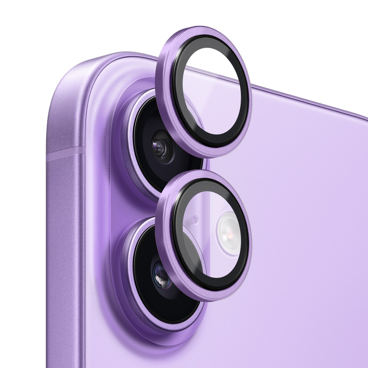Linsebeskytter Herdet Glass Aluminium iPhone 17 Lilla