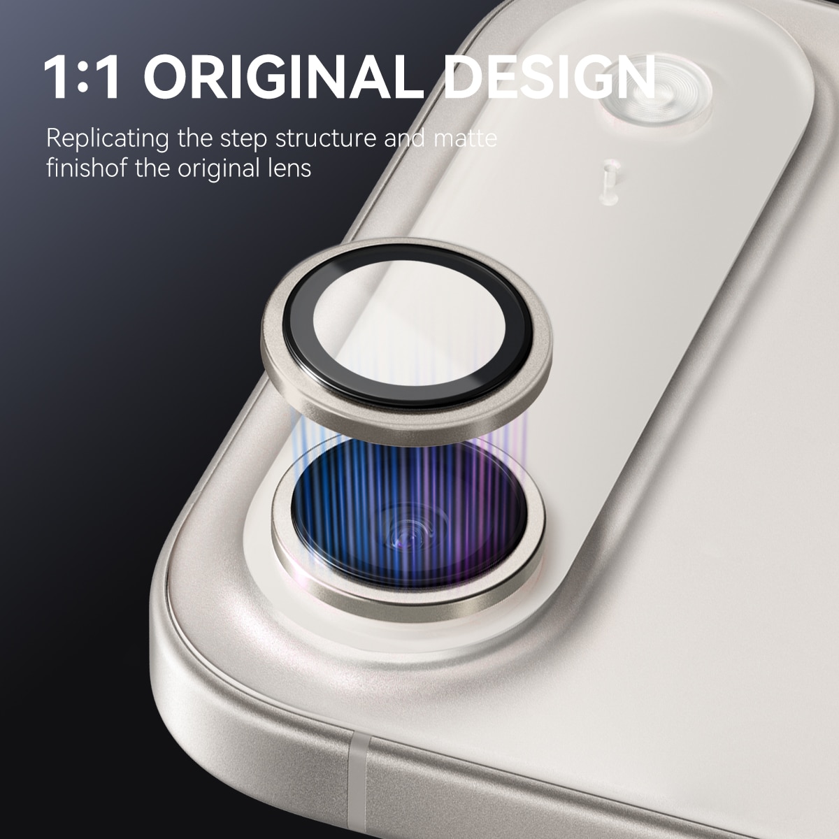 Linsebeskytter Herdet Glass Aluminium iPhone 17 Air Grå