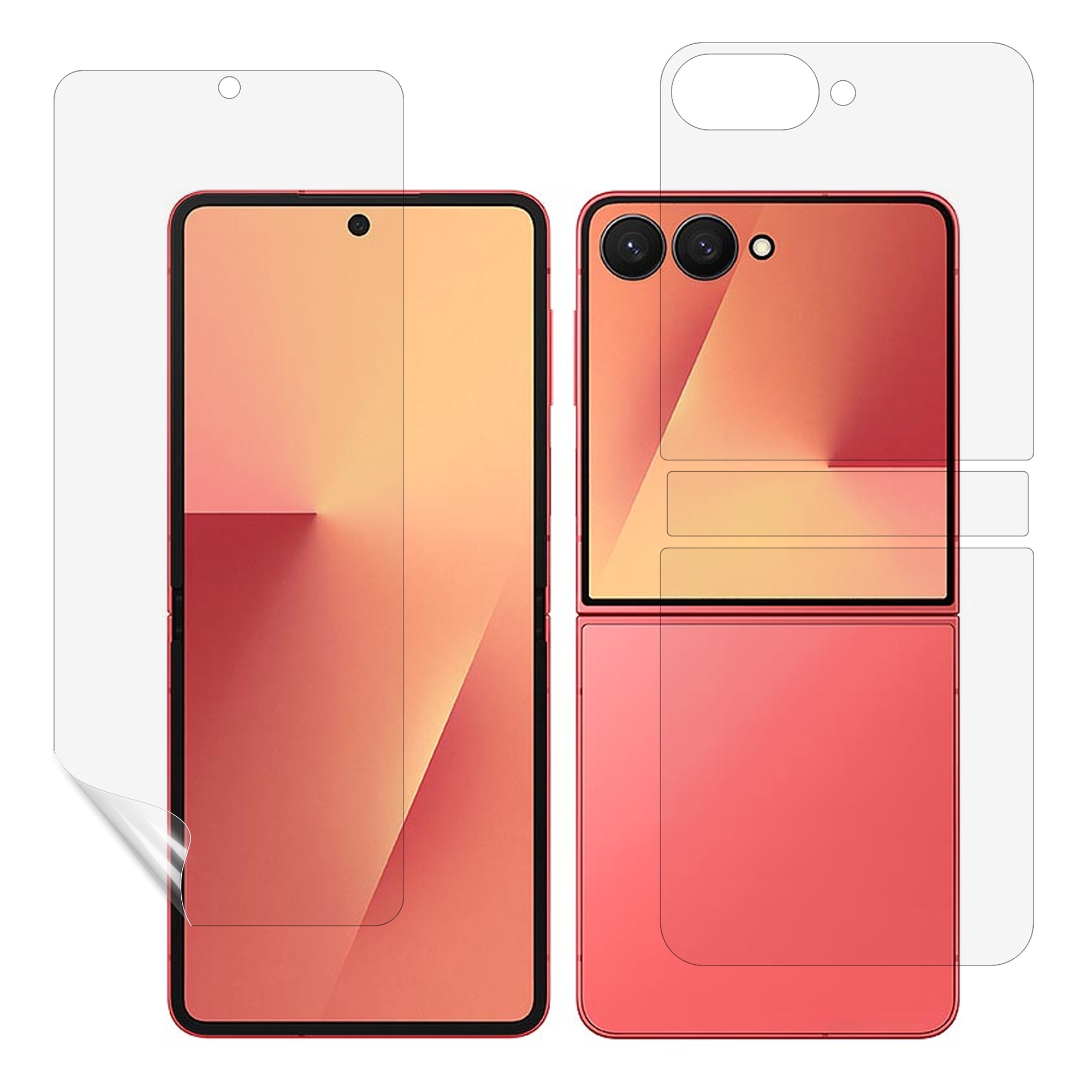 Heltäckende Skjermbeskytter Indre + Ytre skjerm Samsung Galaxy Z Flip 7