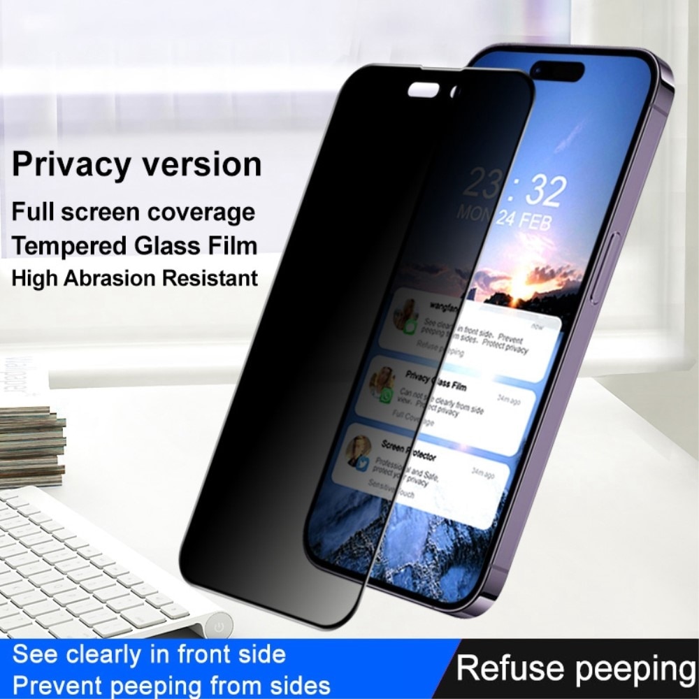 Heldekkende Privacy Skjermbeskytter iPhone 14 Pro