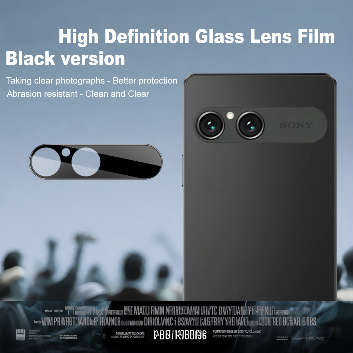 Herdet Glass Linsebeskyttelse Sony Xperia 10 VII Svart