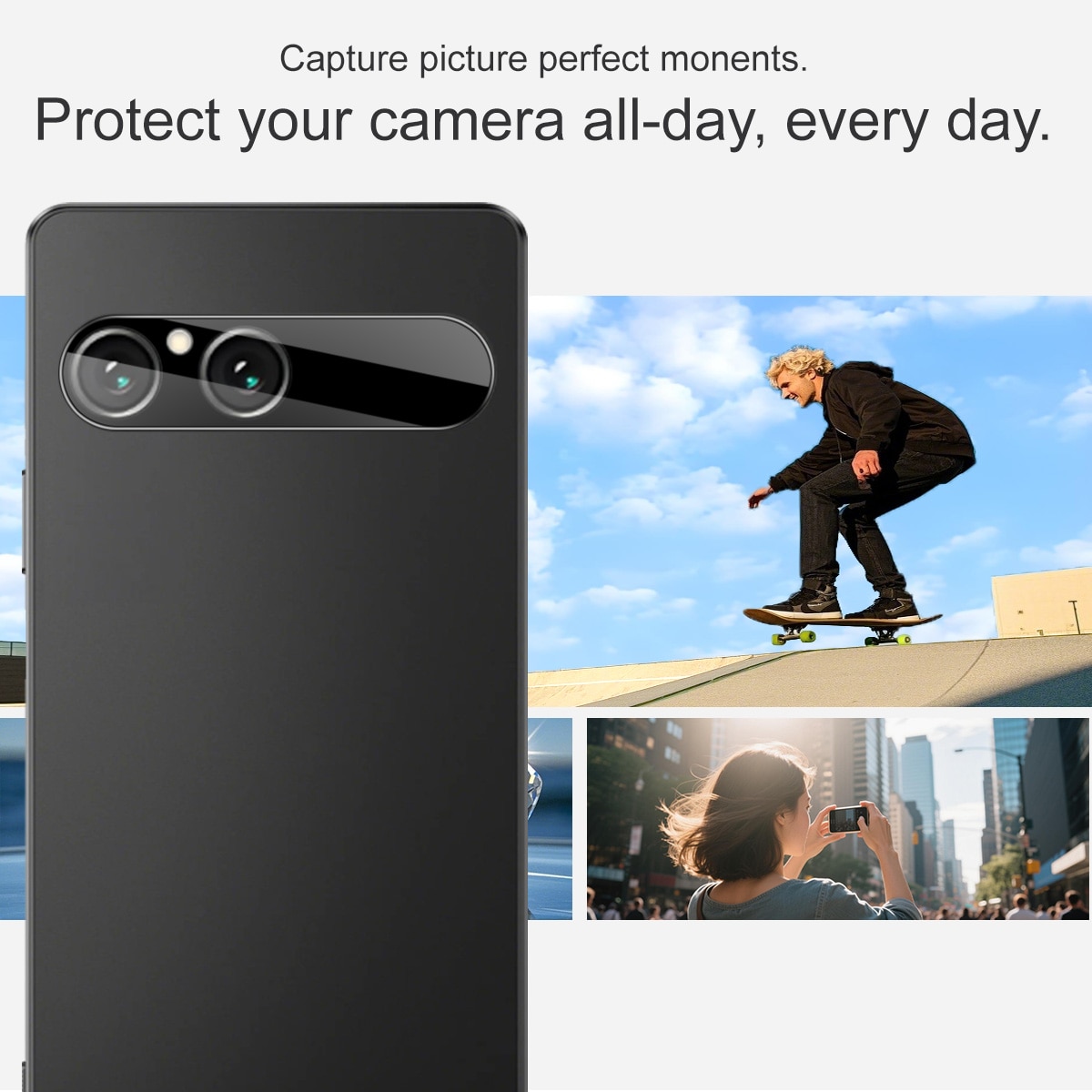 Herdet Glass Linsebeskyttelse Sony Xperia 10 VII Svart