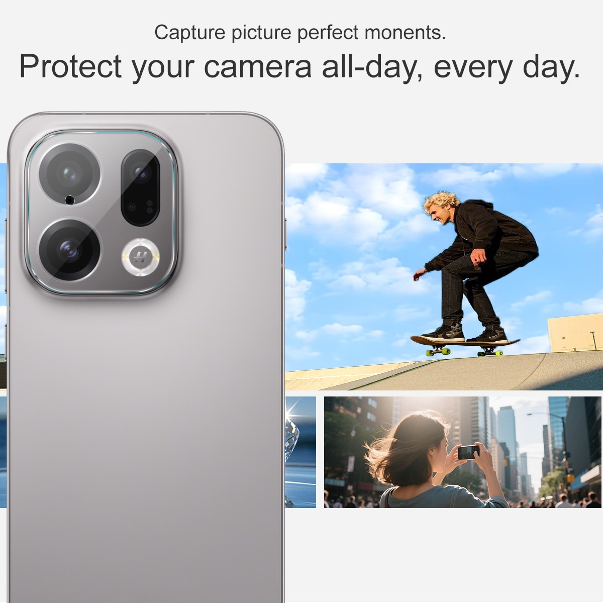 Herdet Glass Linsebeskyttelse Oppo Find X9 Gjennomsiktig