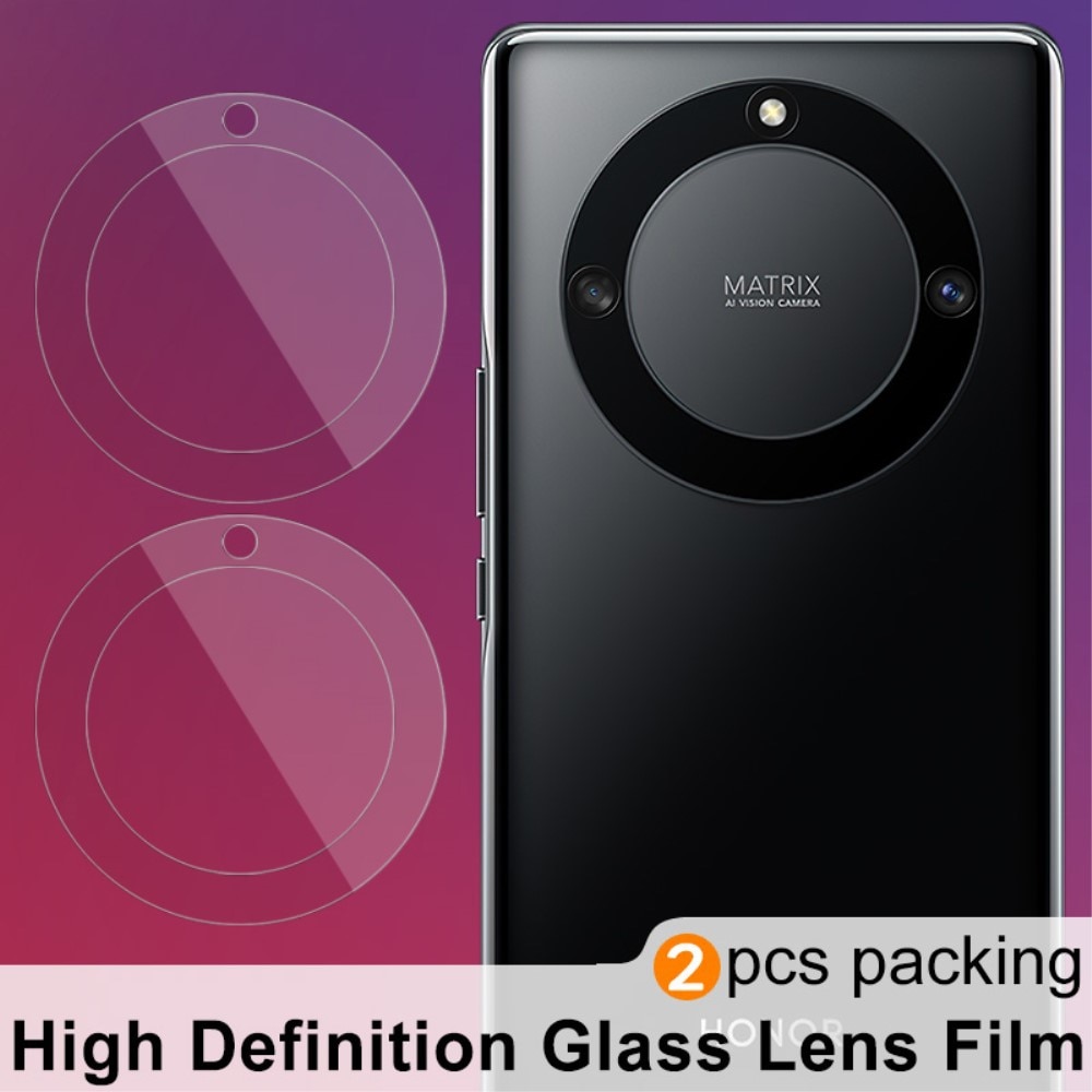 2-pack Herdet Glass Linsebeskyttelse Honor Magic5 Lite gjennomsiktig