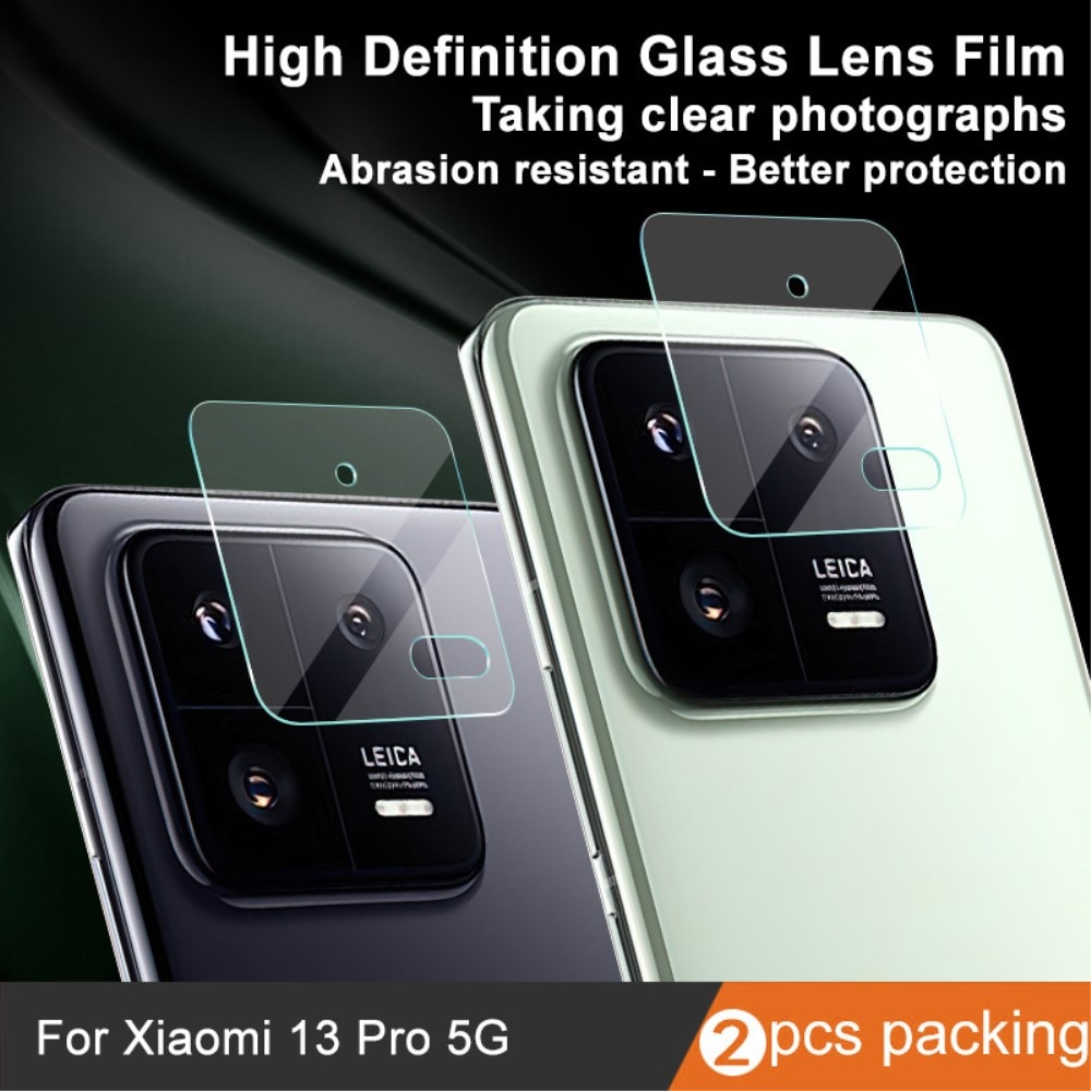 2-pack Herdet Glass Linsebeskyttelse Xiaomi 13 Pro gjennomsiktig