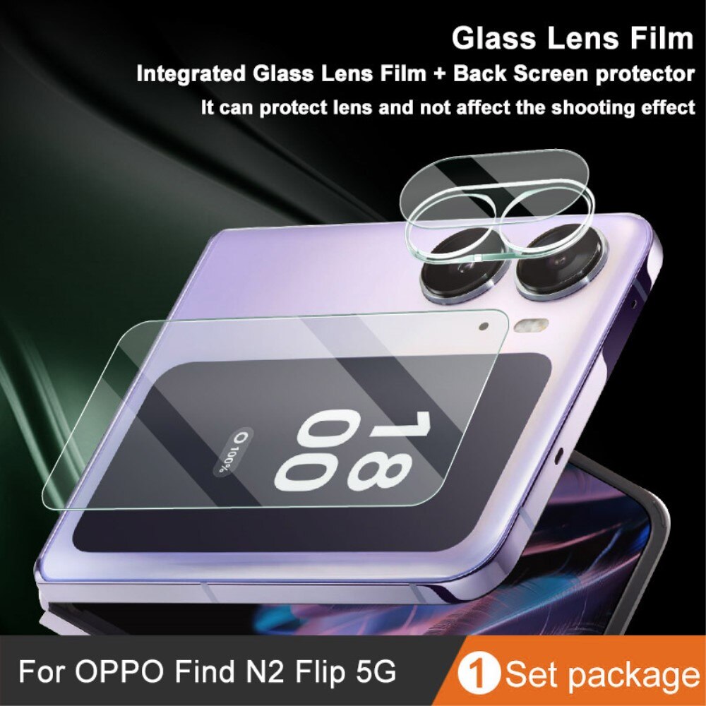 Herdet Glass Linsebeskyttelse+ Skjermbeskytter Oppo Find N2 Flip