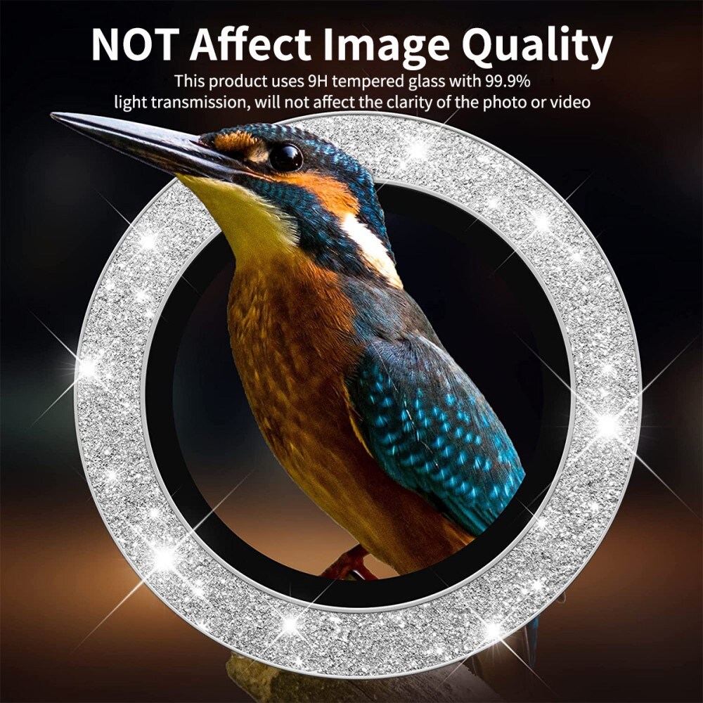 Glitter Linsebeskyttelse Aluminium Samsung Galaxy S23 Ultra gull