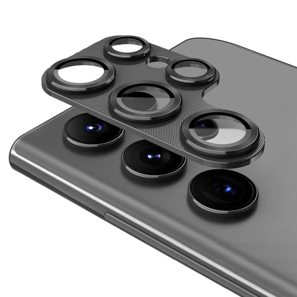 Kamerabeskyttelse Aluminium+Herdet Glass Samsung Galaxy S23 Ultra svart