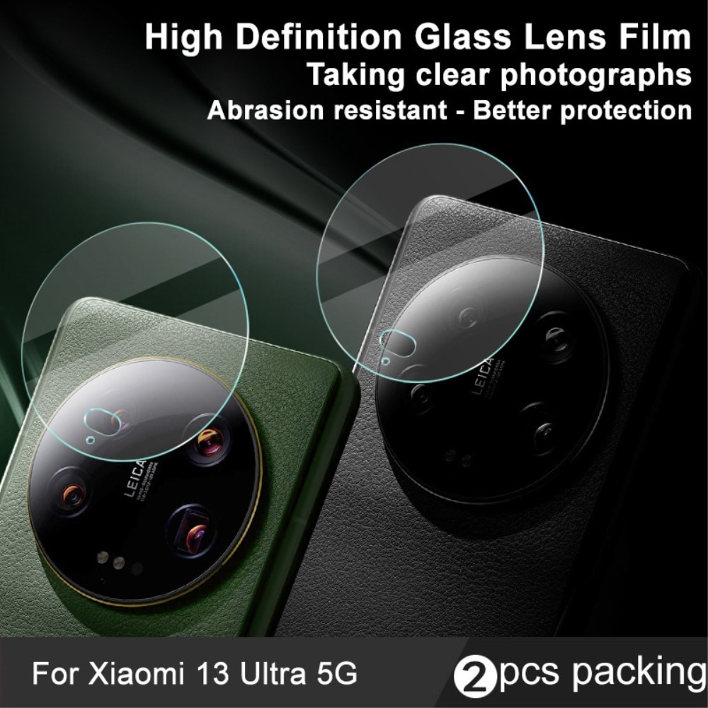 2-pack Herdet Glass Linsebeskyttelse Xiaomi 13 Ultra gjennomsiktig