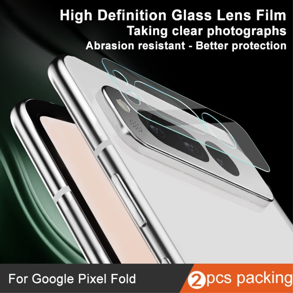 2-pack Herdet Glass Linsebeskyttelse Google Pixel Fold gjennomsiktig