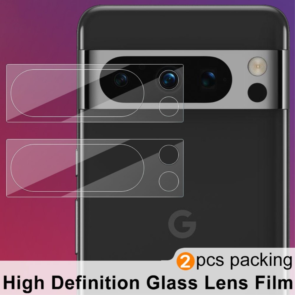 2-pack Herdet Glass Kamerabeskyttelse Google Pixel 8 Pro gjennomsiktig