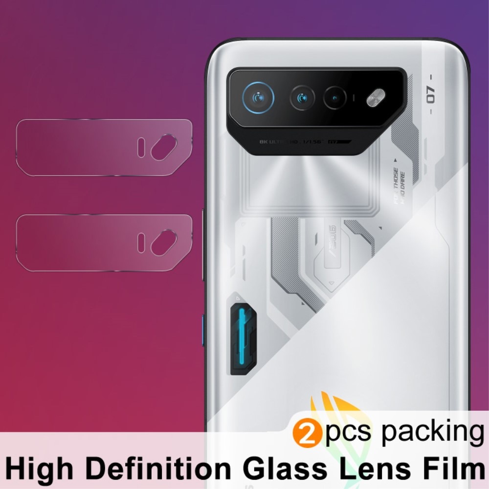 2-pack Herdet Glass Linsebeskyttelse Asus ROG Phone 7 Ultimate gjennomsiktig