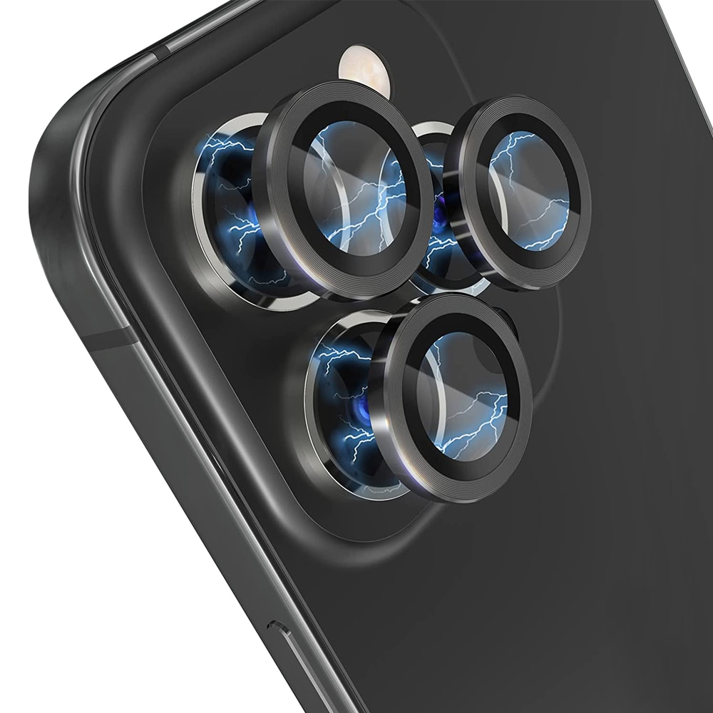 Linsebeskytter Herdet Glass Aluminium iPhone 11 Pro Max Svart