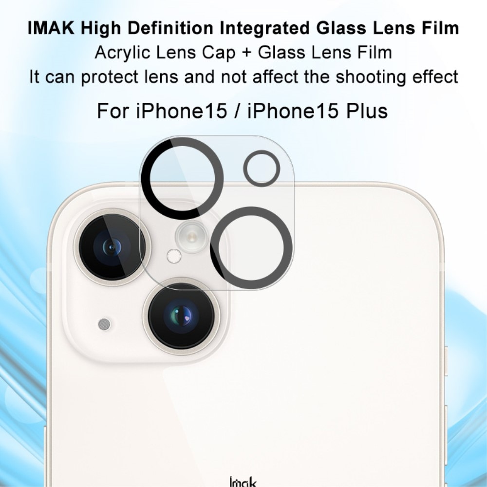 Herdet Glass Linsebeskyttelse iPhone 15 gjennomsiktig