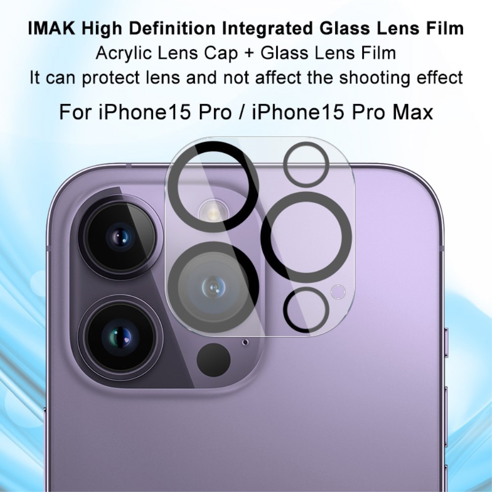 Herdet Glass Linsebeskyttelse iPhone 15 Pro gjennomsiktig