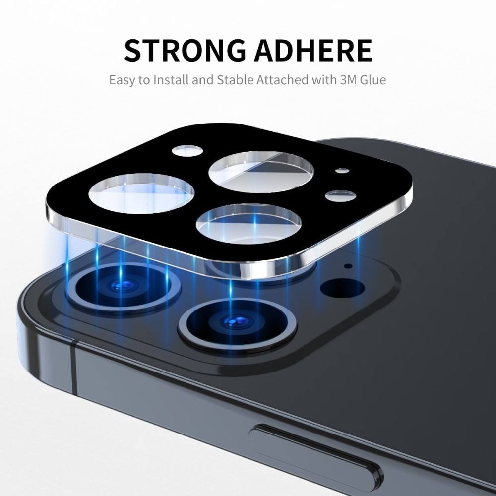 Herdet Glass Kamerabeskyttelse iPhone 15 Pro svart