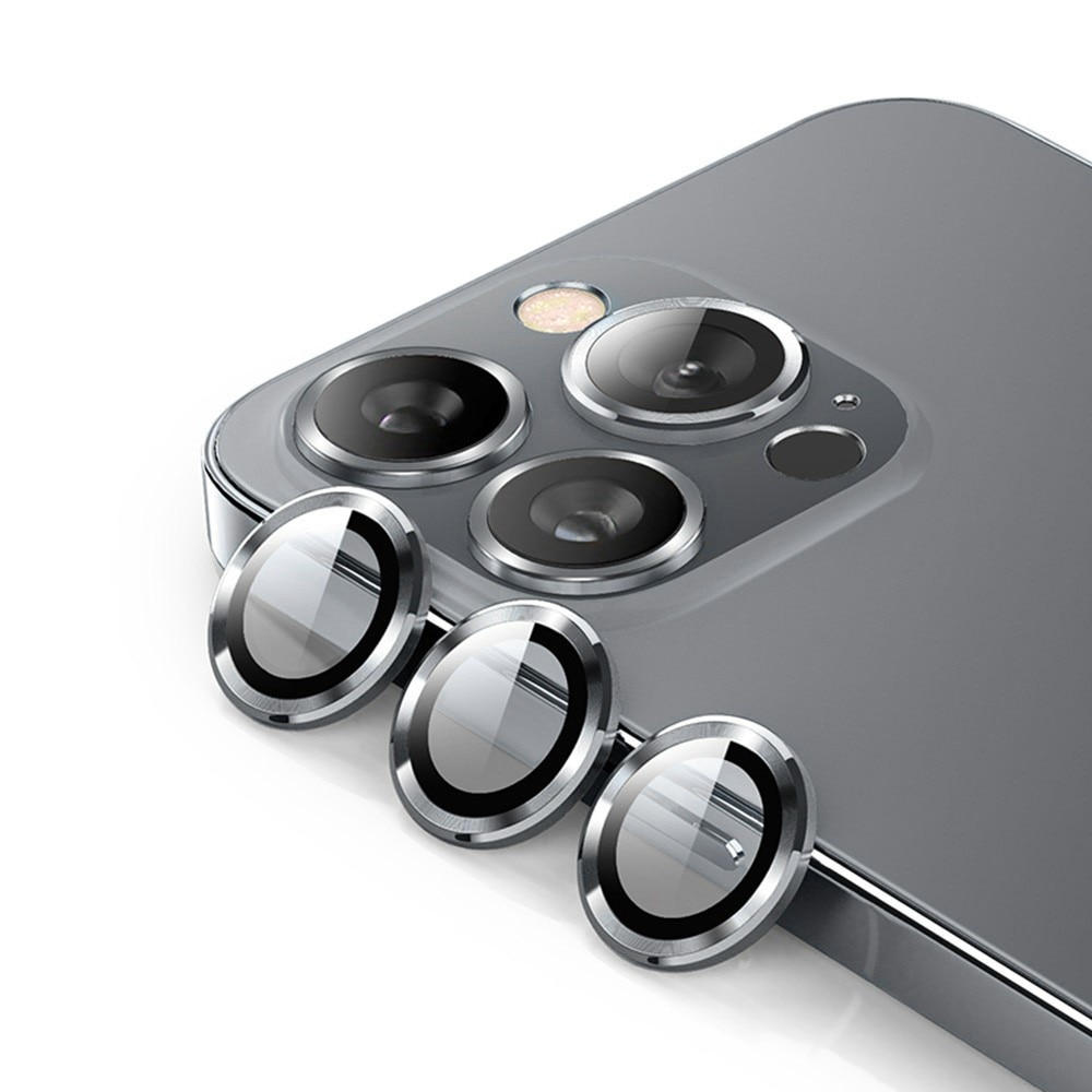 Linsebeskyttelse  Aluminium iPhone 15 Pro grå