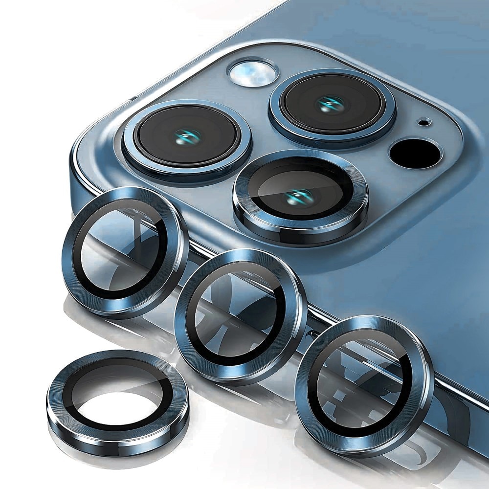 Linsebeskyttelse  Aluminium iPhone 15 Pro Max blå