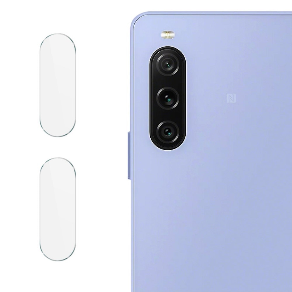 2-pack Herdet Glass Linsebeskyttelse Sony Xperia 10 V gjennomsiktig