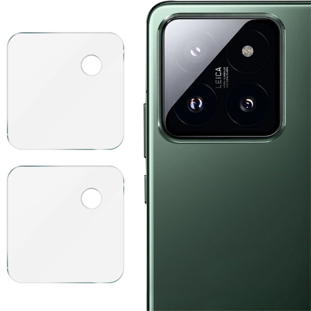 2-pack Herdet Glass Linsebeskyttelse Xiaomi 14 Pro gjennomsiktig