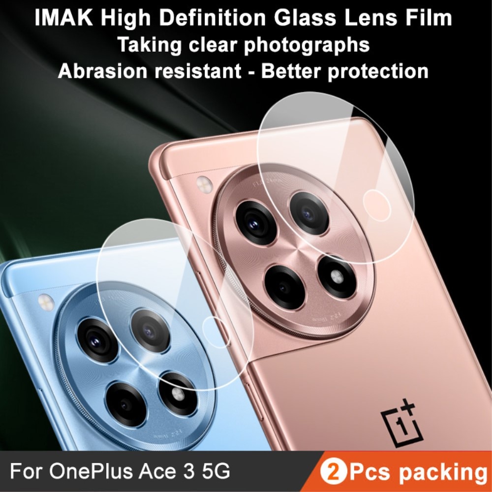 2-pack Herdet Glass Linsebeskyttelse OnePlus 12R gjennomsiktig