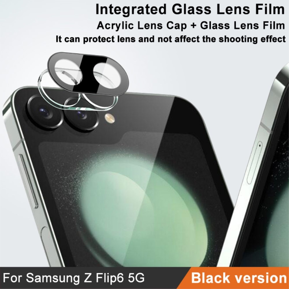 Herdet Glass Linsebeskyttelse Samsung Galaxy Z Flip 6 svart