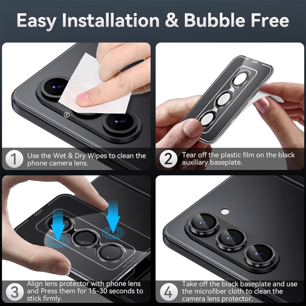 Linsebeskyttelse  Aluminium Samsung Galaxy Z Fold 6 Svart