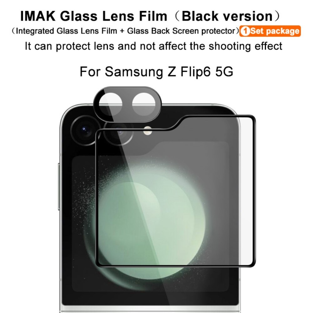 Herdet Glass Linsebeskyttelse + Skjermbeskytter Samsung Galaxy Z Flip 7 FE Svart