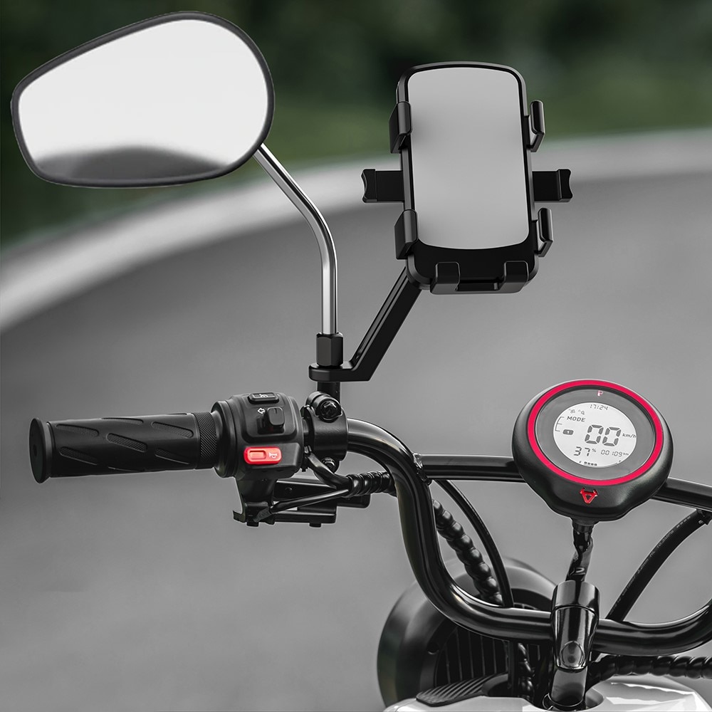 Mobilholder for sidespeilet, sykkel/motorsykkel svart