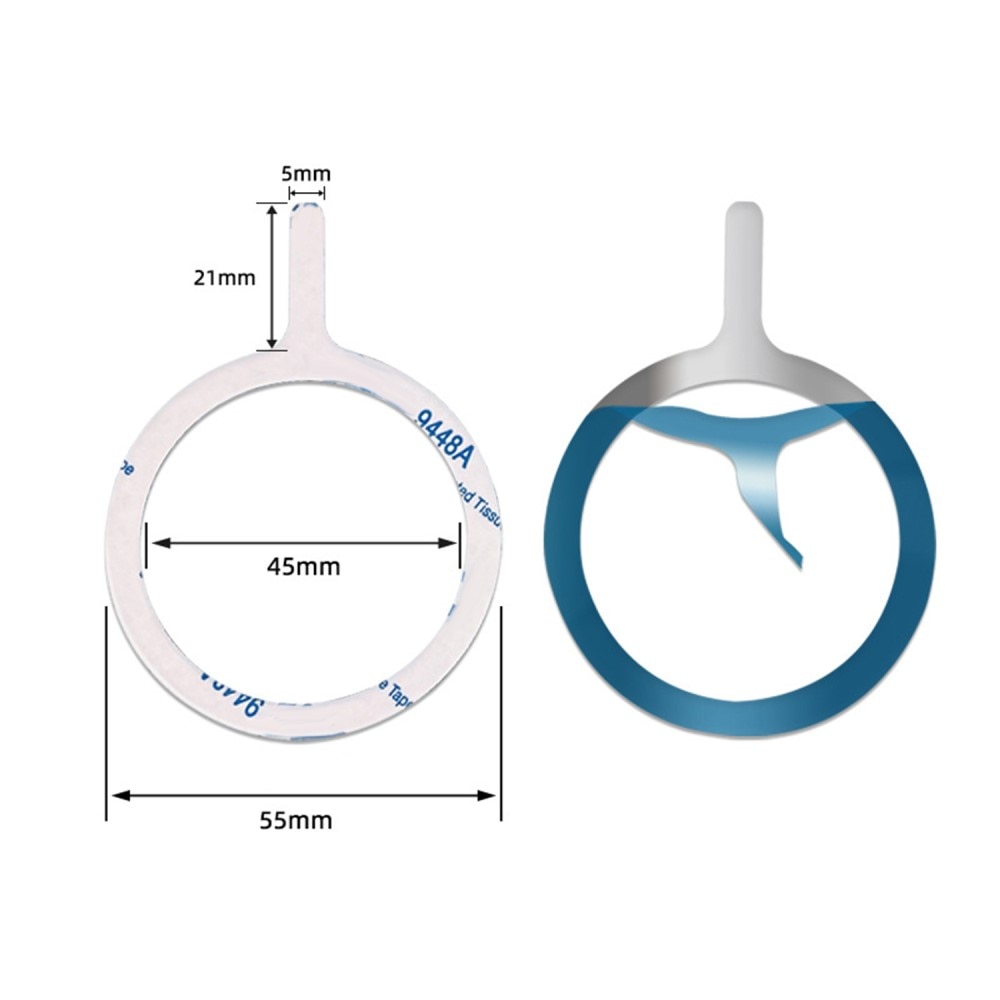 Universell MagSafe Ring hvit