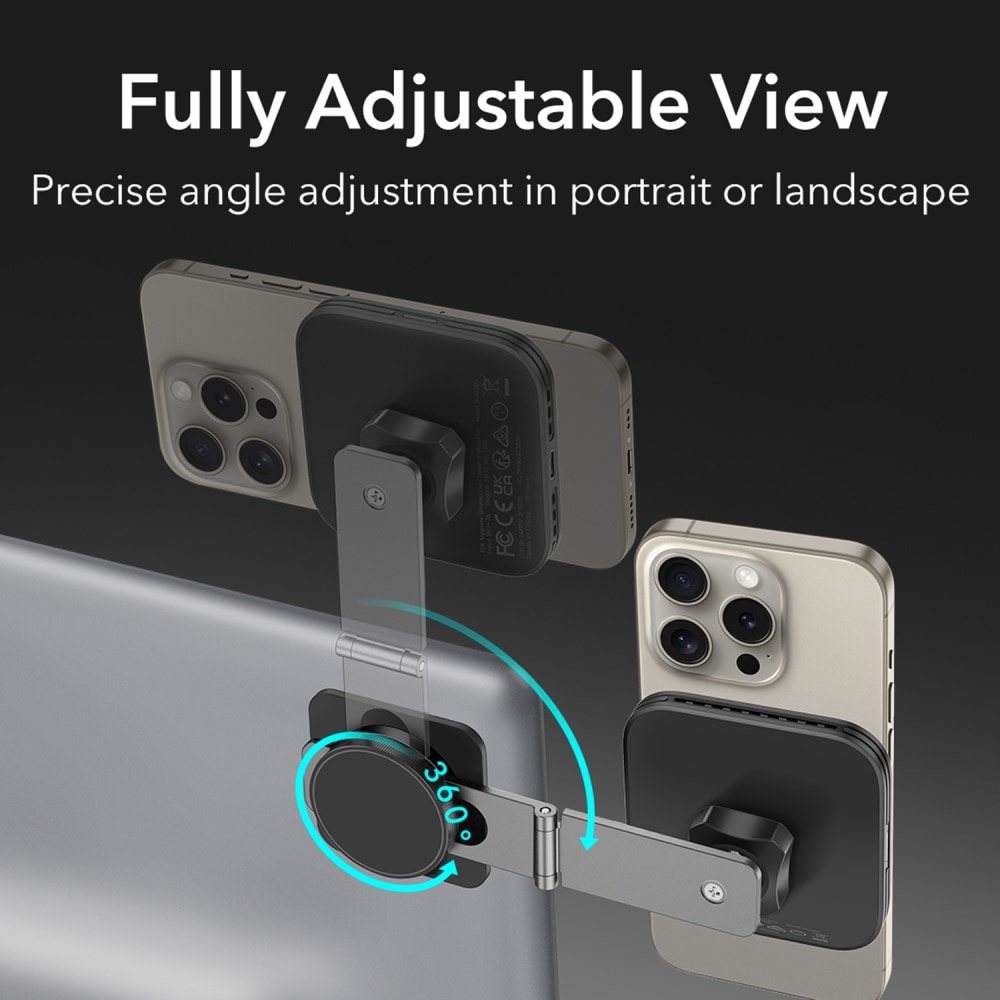 Qi2 HaloLock Tesla Touchscreen trådløs billader svart