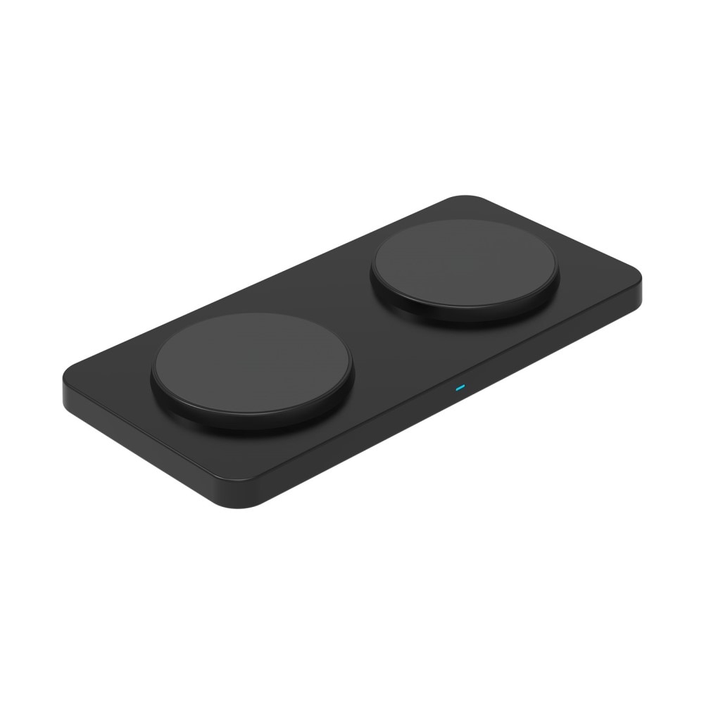 2-i-1 Magnetisk Trådløs Ladeplate 30W svart