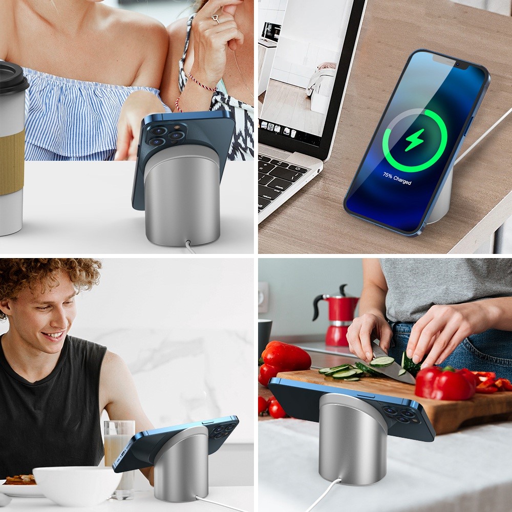 MagSafe Ladestativ Aluminium sølv