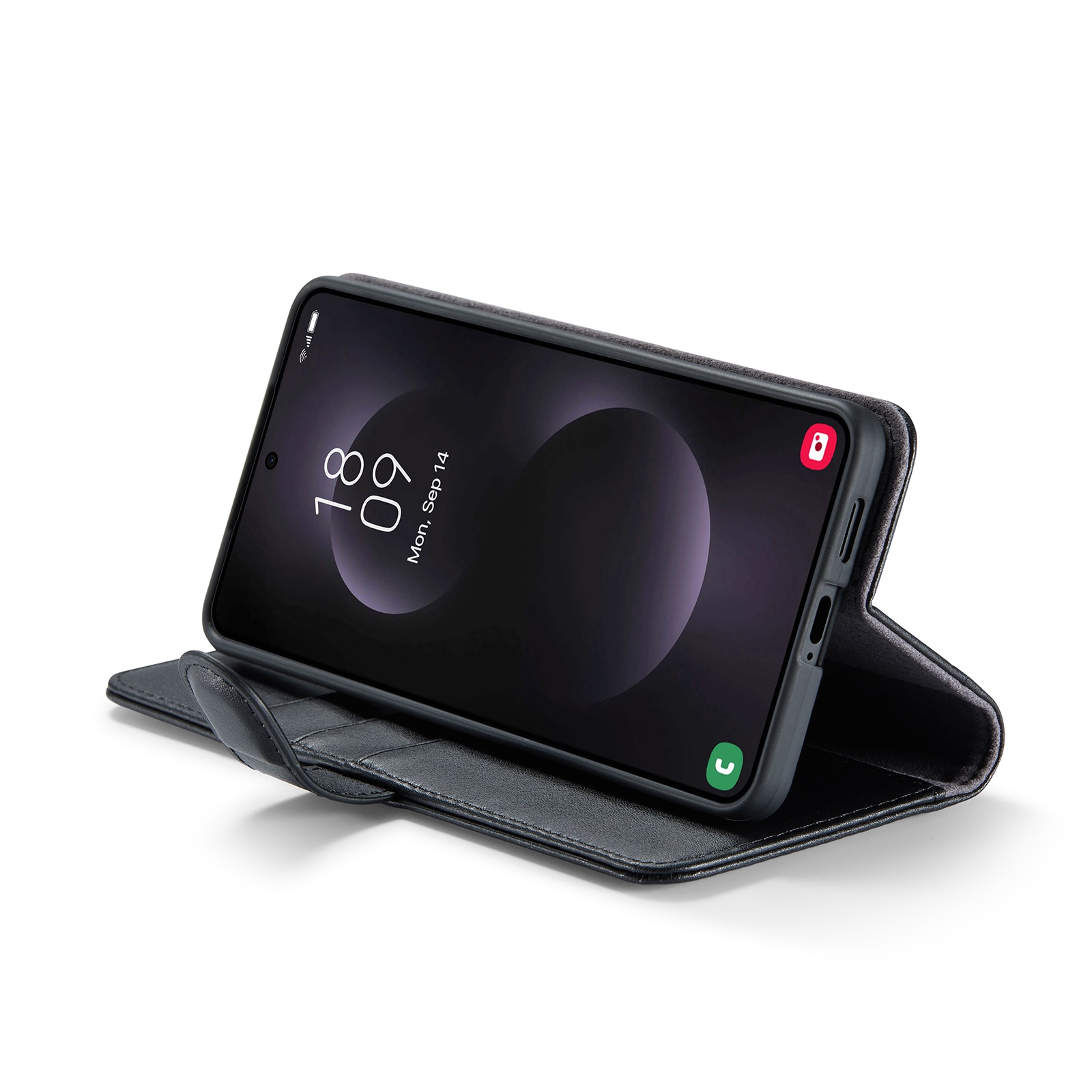 Ekte Lærveske Samsung Galaxy S25 Edge Svart