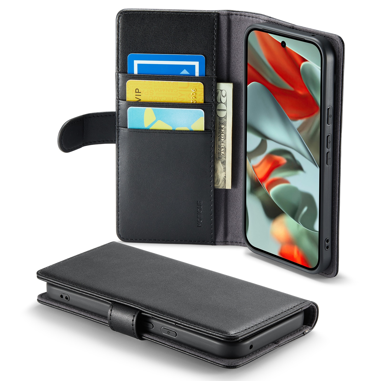Ekte Lærveske Google Pixel 10 Pro XL Svart