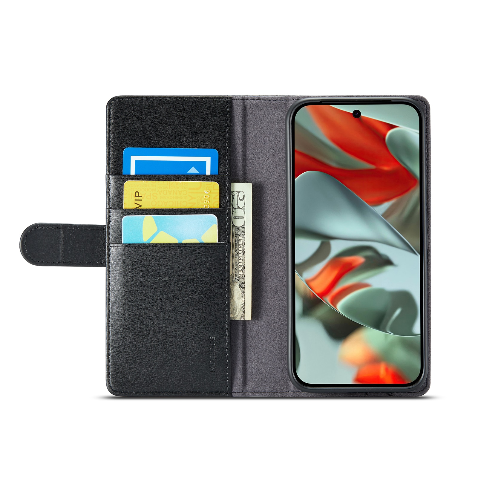 Ekte Lærveske Google Pixel 10 Pro XL Svart