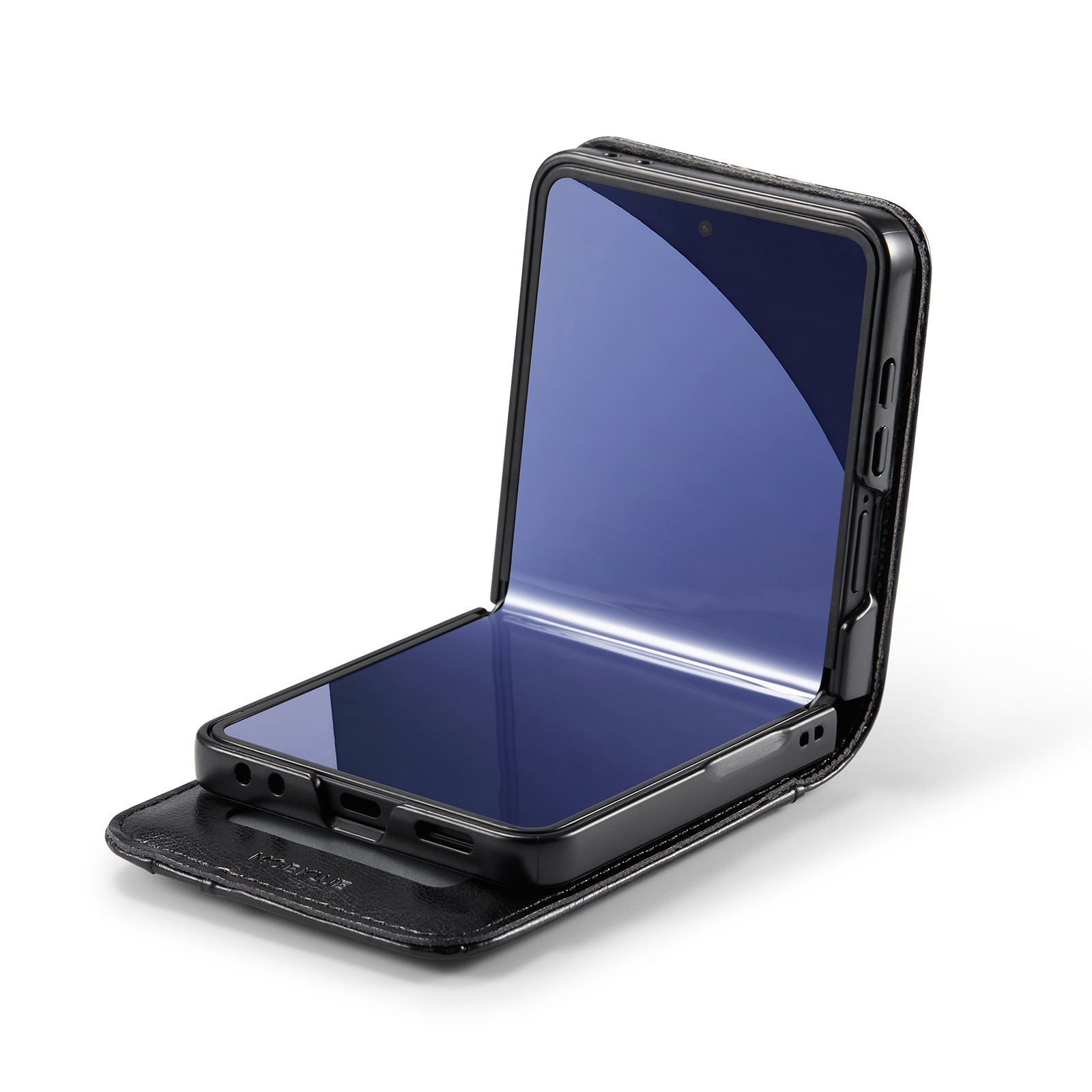 Ekte Lærveske Samsung Galaxy Z Flip 7 Svart