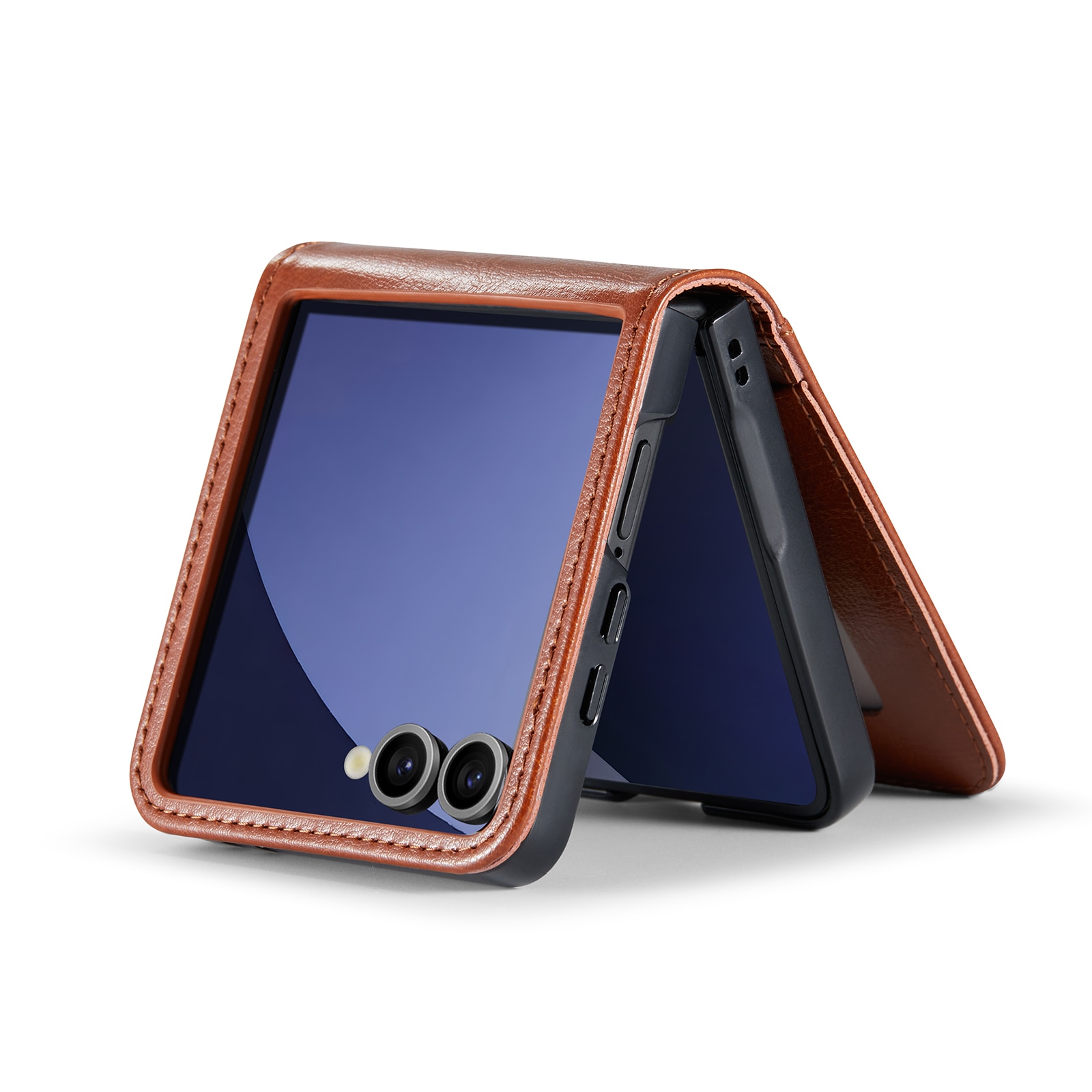 Ekte Lærveske Samsung Galaxy Z Flip 7 Cognac