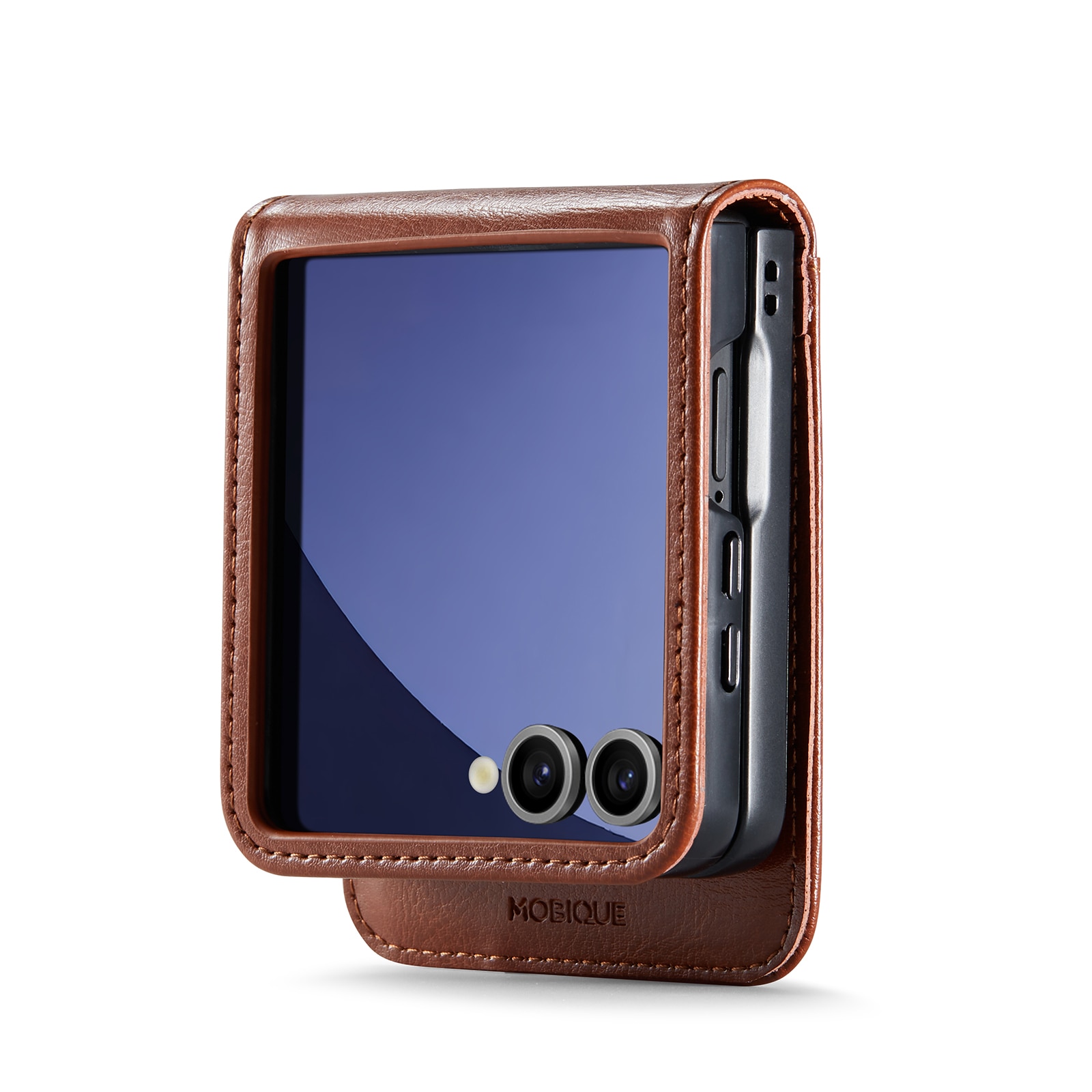 Ekte Lærveske Samsung Galaxy Z Flip 7 Cognac