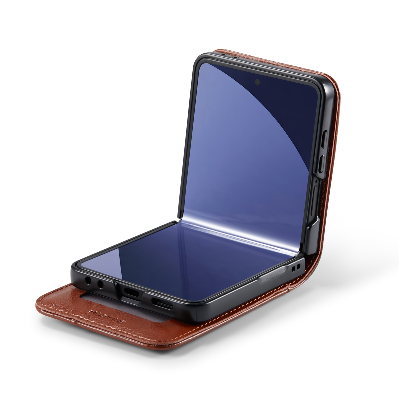 Ekte Lærveske Samsung Galaxy Z Flip 7 Cognac