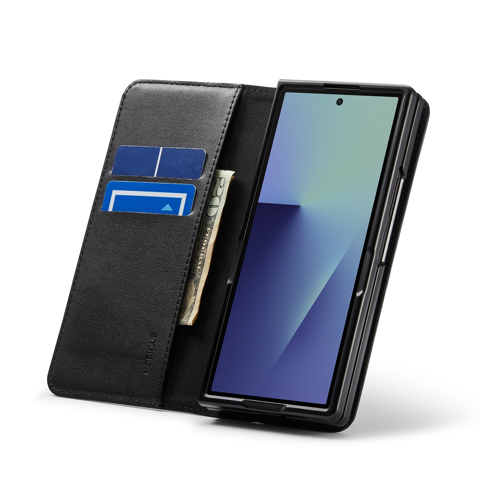 Ekte Lærveske Samsung Galaxy Z Fold 7 Svart