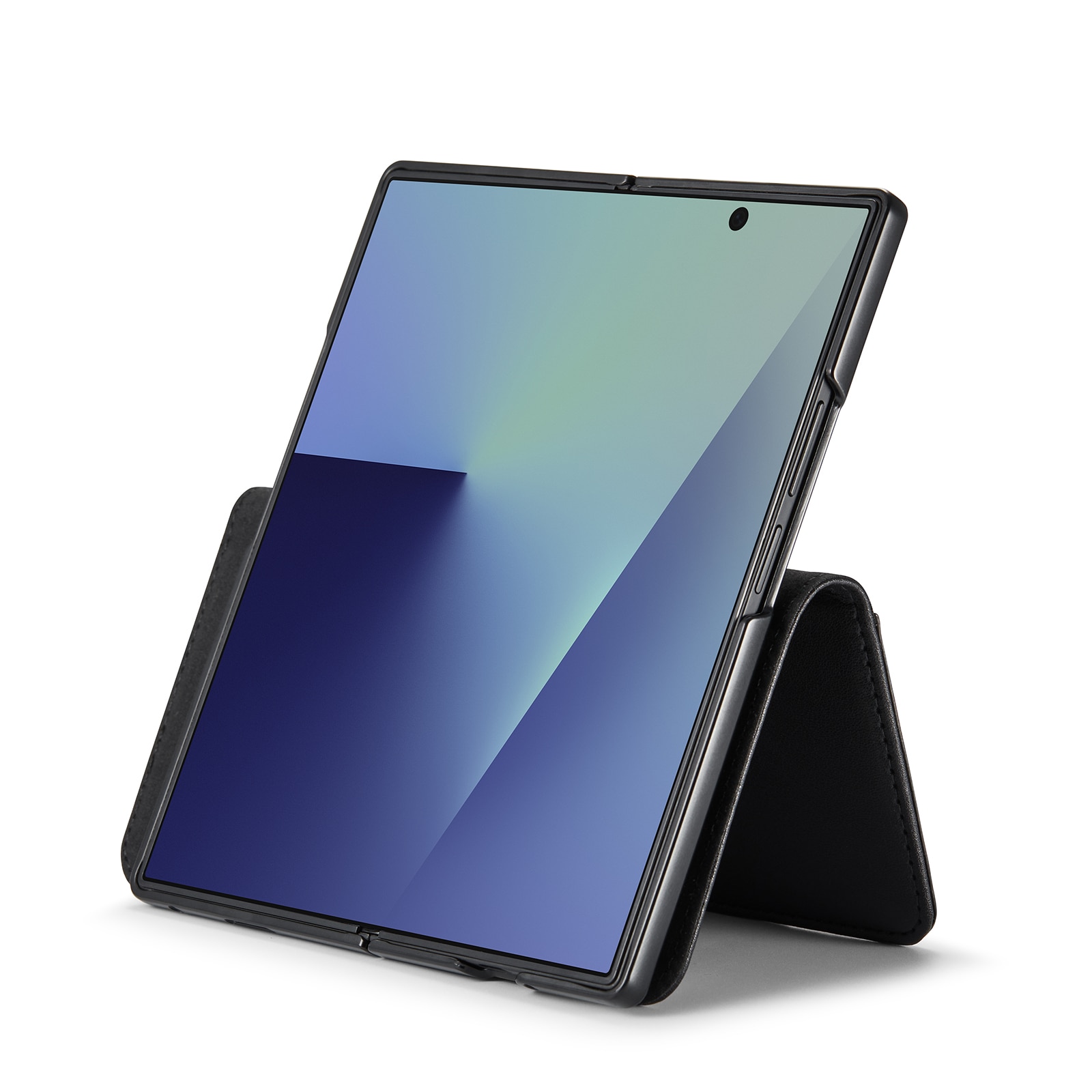 Ekte Lærveske Samsung Galaxy Z Fold 7 Svart