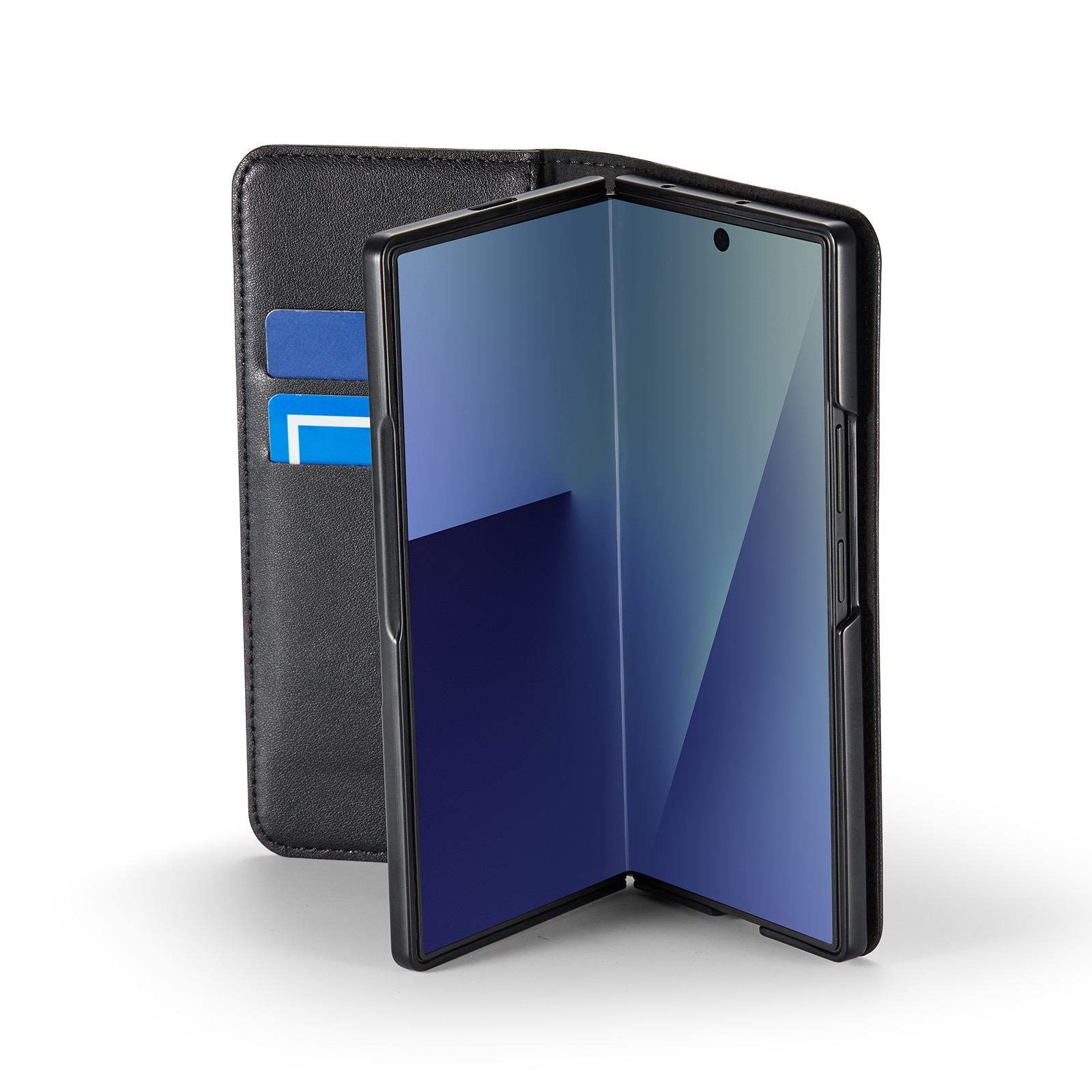 Ekte Lærveske Samsung Galaxy Z Fold 7 Svart